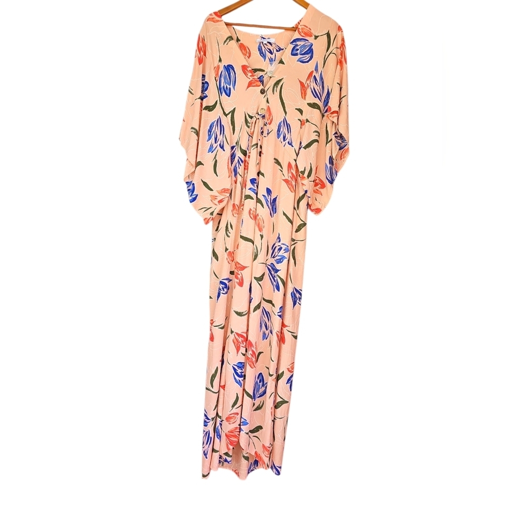 Oliveaceous Oversized Flowy Floral Print Dress Size S
